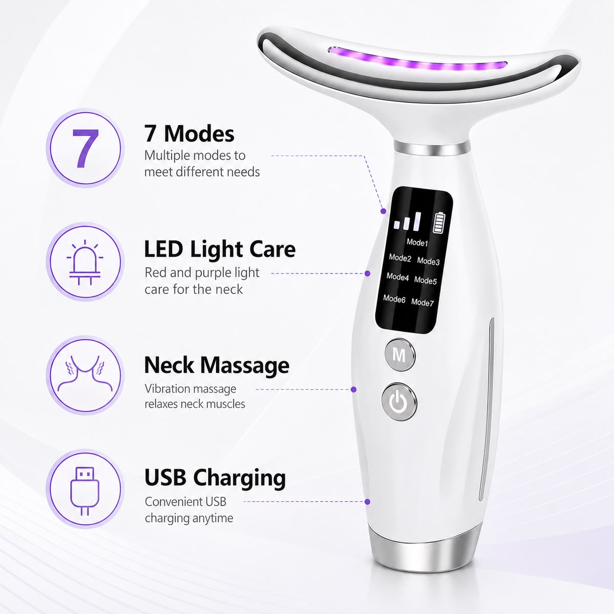 EMS Neck Beauty Device HY69 – Facial & Neck Lift Massager for Skin Tightening, Anti-Aging & Wrinkle Reduction